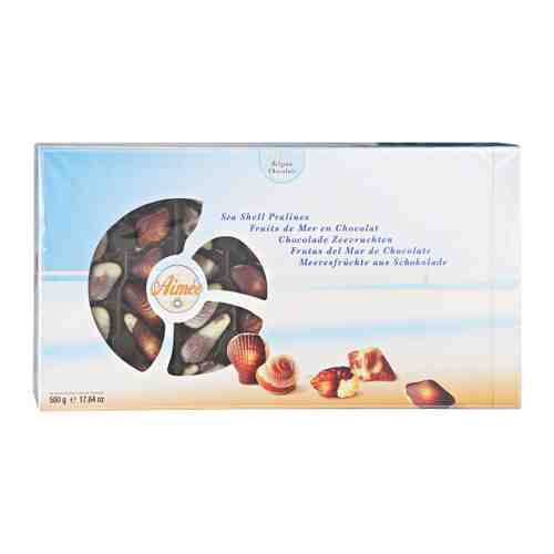 Конфеты Aimee Морские ракушки шоколадные с начинкой пралине 500 г арт. 3330535