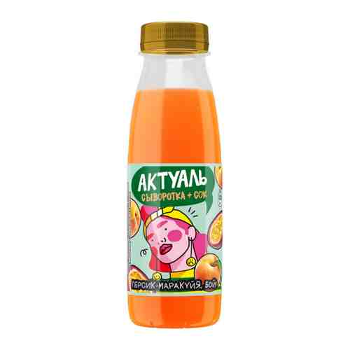 Напиток Актуаль сывороточный персик маракуйя 310 г арт. 3322469