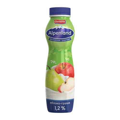 Напиток Alpenland йогуртный питьевой яблоко груша 1.2% 290 г арт. 3413788