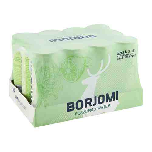 Напиток Borjomi Flavored Water Лайм Кориандр без сахара 12 штук по 0.33 л арт. 3417540
