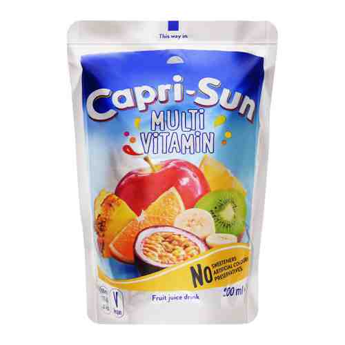Напиток Capri Sun Multivitamin сокосодержащий из смеси фруктов негазированный пастеризованный 200 мл арт. 3516803