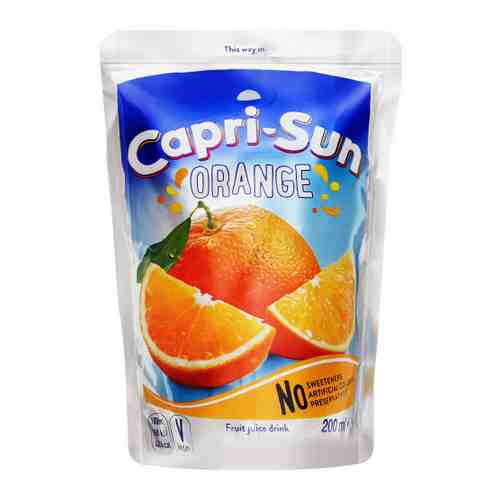Напиток Capri Sun Orange сокосодержащий из смеси фруктов негазированный пастеризованный 200 мл арт. 3516805
