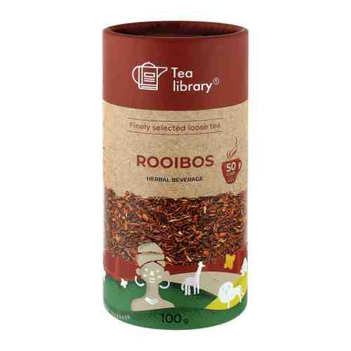Напиток Чайная Библиотека Ройбуш чайный травяной листовой 100 г арт. 3408196