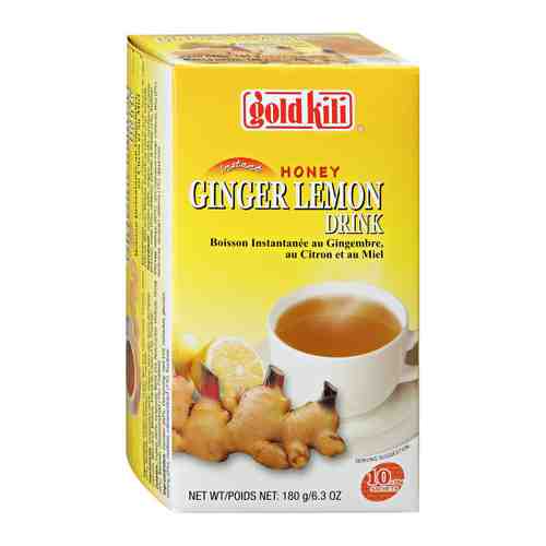 Напиток Gold Kili Имбирный с лимоном и мёдом быстрорастворимый 10 пакетиков по 18 г арт. 3382024