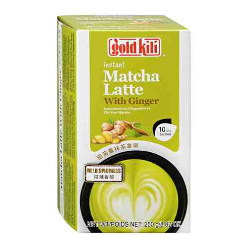 Напиток Gold Kili Matcha Ginger Latte имбирный быстрорастворимый 10 пакетиков по 25 г арт. 3375157