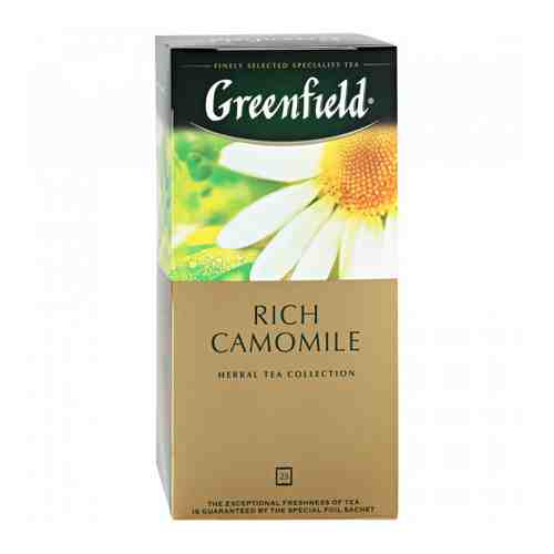 Напиток Greenfield Rich Camomile чайный со вкусом и ароматом яблока с корицей 25 пакетиков по 1.5 г арт. 3310204