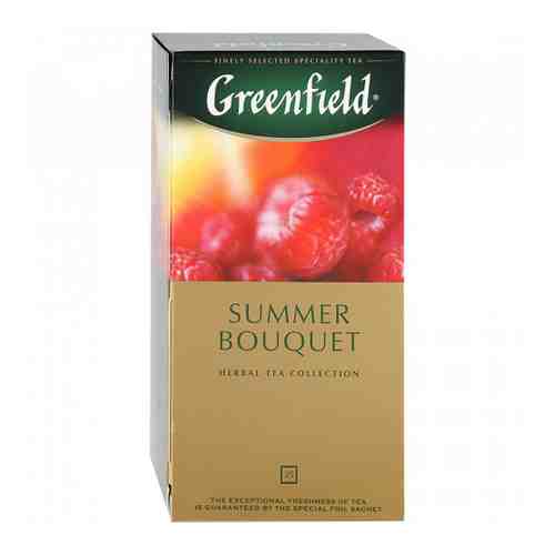 Напиток Greenfield Summer Bouquet чайный со вкусом и ароматом малины 25 пакетиков по 2 г арт. 3086343