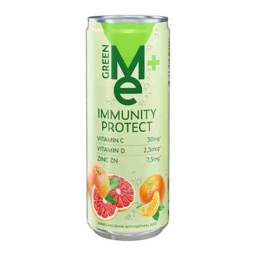 Напиток GreenMe plus Immunity Protect среднегазированный 0.33 л арт. 3462342