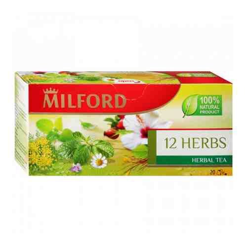 Напиток Milford чайный 12 трав 20 пакетиков по 2.25 г арт. 3111277