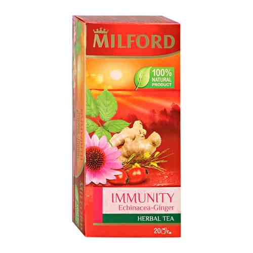 Напиток Milford Immunity чайный Эхинацея - Имбирь 20 пакетиков по 1.75 г арт. 3442106