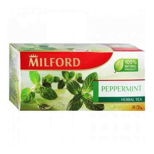 Напиток Milford Peppermint чайный мята перечная 20 пакетиков по 1.5 г арт. 3108251