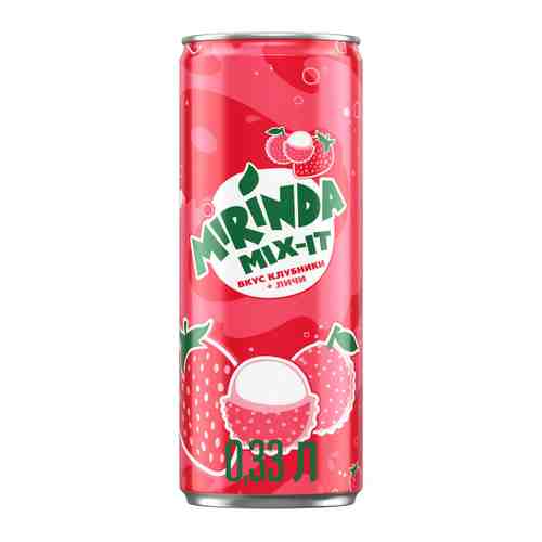 Напиток Mirinda Mix-It Клубника Личи сильногазированный 0.33 л арт. 3371155