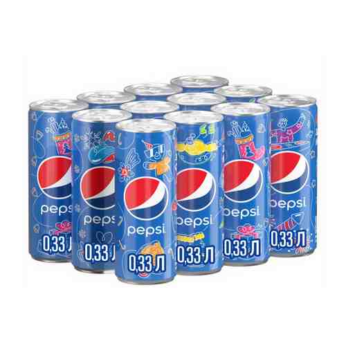 Напиток Pepsi сильногазированный 12 штук по 0.33 л арт. 3403191
