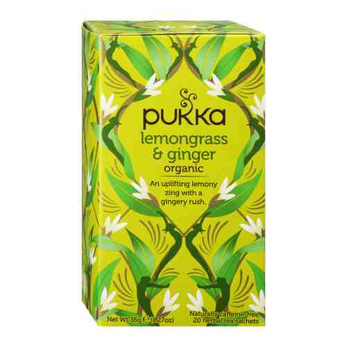 Напиток Pukka Lemongrass Ginger Organic травяной для восполнения энергии 20 пакетиков по 36 г арт. 3440305
