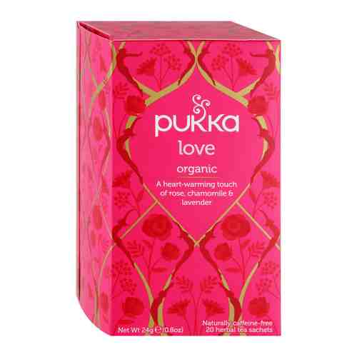 Напиток Pukka Love Organic травяной для воодушевления сердца 20 пакетиков по 24 г арт. 3440306
