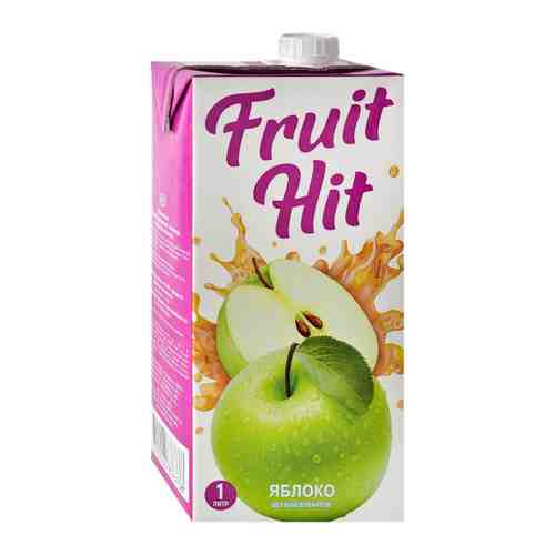Напиток сокосодержащий Fruit Hit Яблоко негазированный 1 л арт. 3485199
