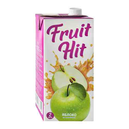 Напиток сокосодержащий Fruit Hit Яблоко негазированный 2 л арт. 3485188