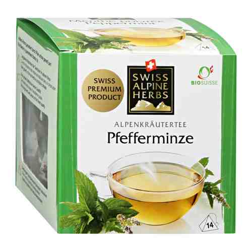 Напиток Swiss Alpine Herbs чайный Мята перечная 14 пакетиков по 1 г арт. 3461492