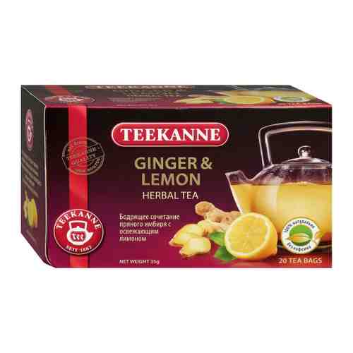 Напиток Teekanne Ginger Lemon чайный с имбирем и лимоном 20 пакетиков по 1.75 г арт. 3374676