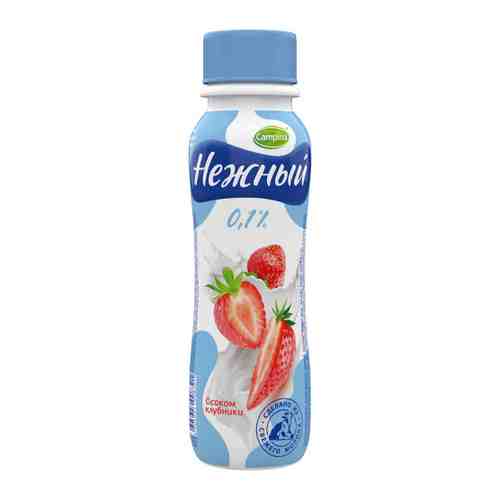 Напиток йогуртный Campina Нежный с соком клубники 0.1% 285 г арт. 3418009