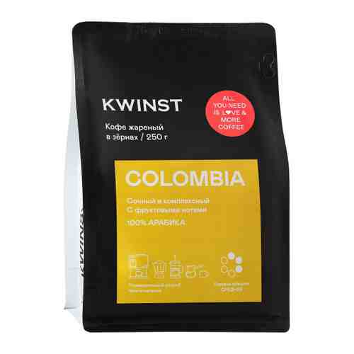 Кофе Kwinst Colombia жареный в зернах 250 г арт. 3449121