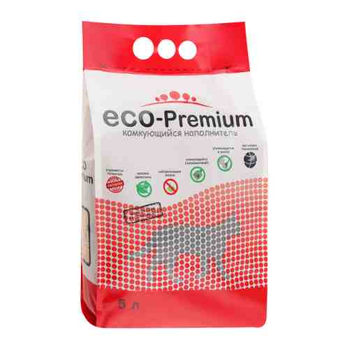 Наполнитель Eco Premium Green древесный комкующийся для кошачьего туалета 5 л арт. 3427173