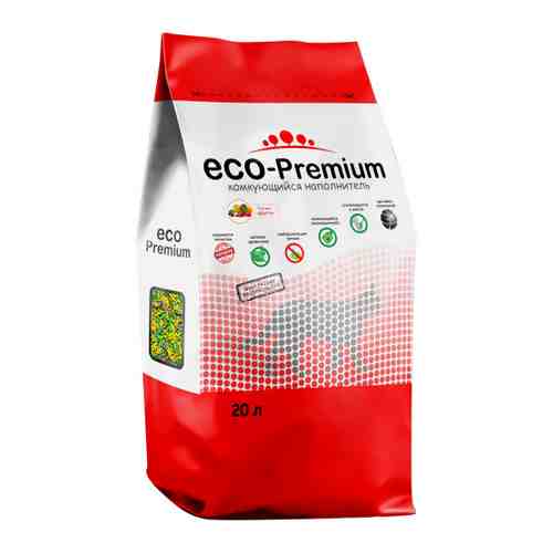 Наполнитель Eco Premium Тутти-фрутти древесный для кошачьего туалета 20 л арт. 3479864