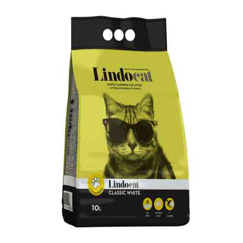 Наполнитель Lindocat Classic White комкующийся без запаха для кошачьего туалета 10 л арт. 3422365