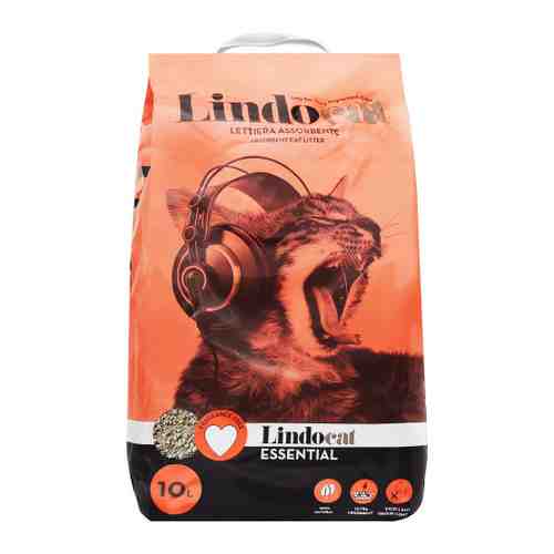 Наполнитель Lindocat Essential минеральный впитывающий без запаха для кошачьего туалета 10 л арт. 3459209