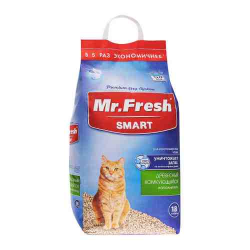 Наполнитель Mr.Fresh SMART для короткошёрстных кошек 18 л 8.4 кг арт. 3452359