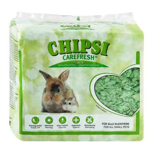 Наполнитель-подстилка Carefresh Chipsi Forest Green бумажный зеленый для туалетов мелких домашних животных и птиц 5 л арт. 3404018
