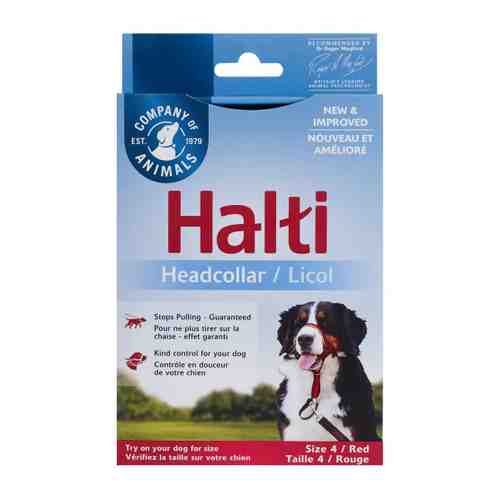 Недоуздок Coa HALTI Headcollar для собак размер 4 красный 46-62 см арт. 3460152