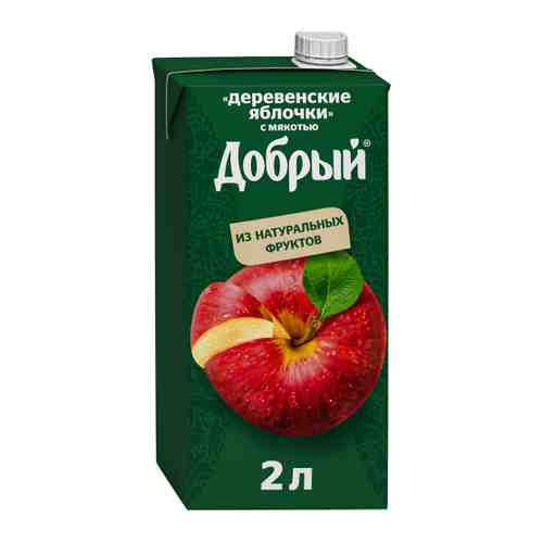 Нектар Добрый Деревенские яблочки с мякотью 2 л арт. 3252677