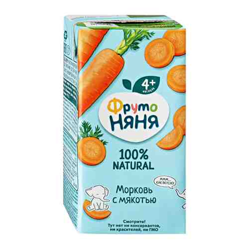 Нектар ФрутоНяня морковь мякоть сахар с 4 месяцев 200 мл арт. 3044020