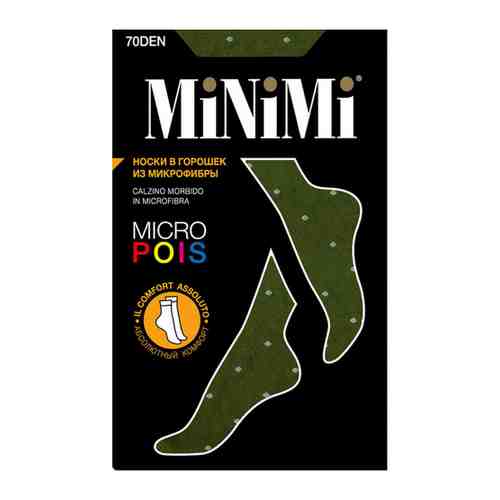 Носки женские Minimi Micro Pois Милитари синтетические 70 den арт. 3421948