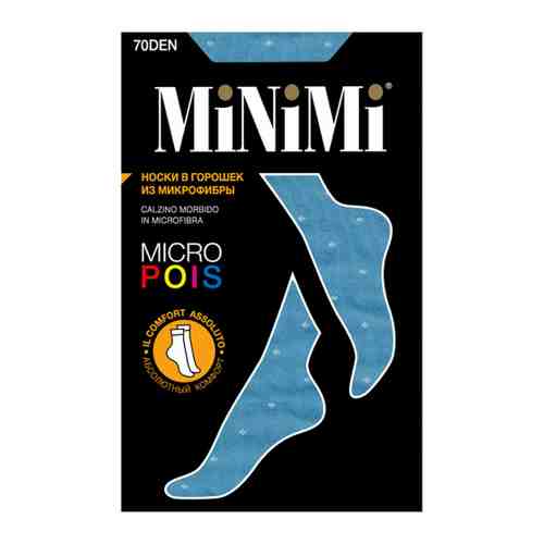 Носки женские Minimi Micro Pois синие синтетические 70 den арт. 3421943