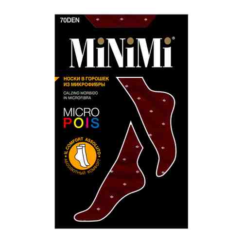 Носки женские Minimi Micro Pois винные синтетические 70 den арт. 3421949