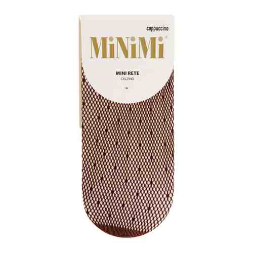 Носки женские MiNiMi Rete Pois Шоколад сетка синтетические арт. 3421959