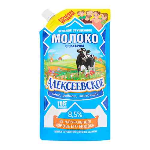 Молоко Алексеевское сгущенное цельное с сахаром 8.5% 650 г арт. 3360670