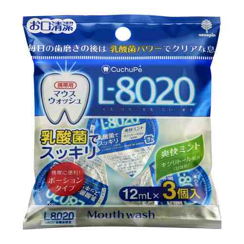 Ополаскиватель для полости рта Kiyou Jochugiku L-8020 в мини-упаковках 3 штуки по 12 мл арт. 3496576