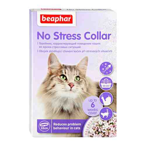 Ошейник Beaphar No Stress Collar успокаивающий для кошек 35 см арт. 3400682