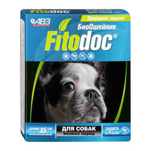 Ошейник Fitodoc репеллентный био от блох и клещей на основе эфирных масел для мелких собак 35 см арт. 3254822