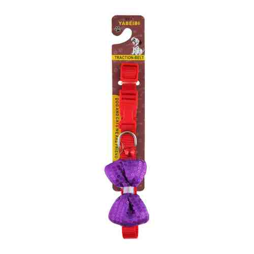 Ошейник Lessi красно-фиолетовый для собак 1.5 см х 40 см арт. 3473605