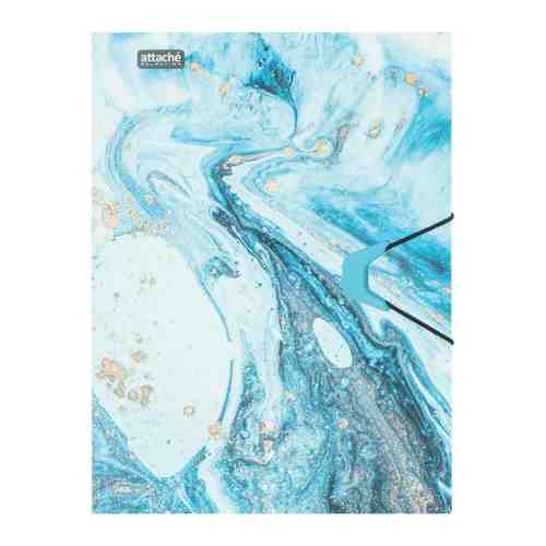 Папка на резинках Attache Selection Fluid А4+ 18 мм серо-голубая арт. 3508568