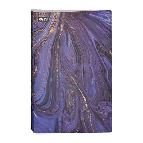 Папка с зажимом Attache Selection Fluid А4+ 18 мм фиолетовая с рисунком арт. 3508586