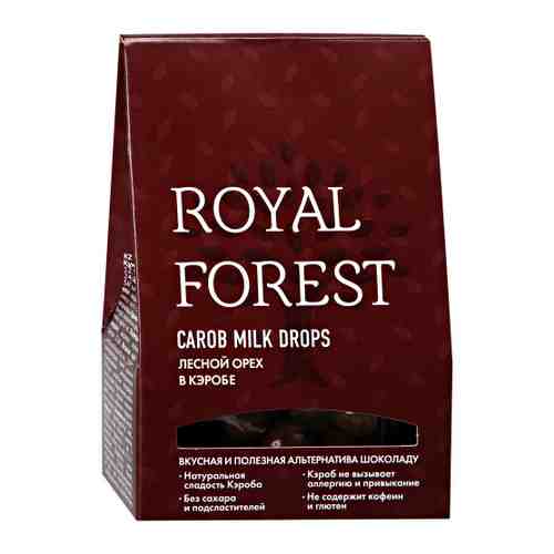 Шоколад Royal Forest Carob Milk Drops Лесной орех в кэробе 75 г арт. 3486917