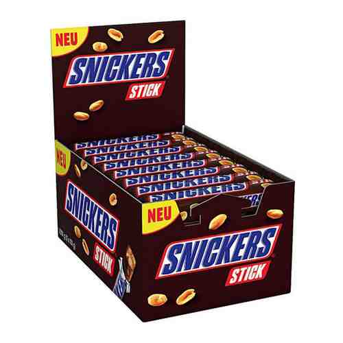 Батончик Snickers Stick шоколадный 32 штуки по 20 г арт. 3408239