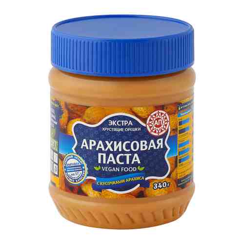 Паста Азбука Продуктов арахисовая с кусочками 340 г арт. 3403741