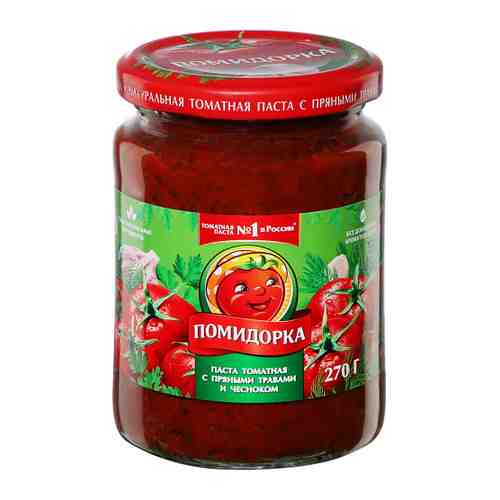 Паста Помидорка томатная с пряными травами и чесноком 270 г арт. 3382745