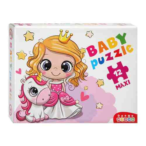 Пазл Baby Puzzle Принцесса и единорог (12 деталей) Изд. Дрофа арт. 3468687